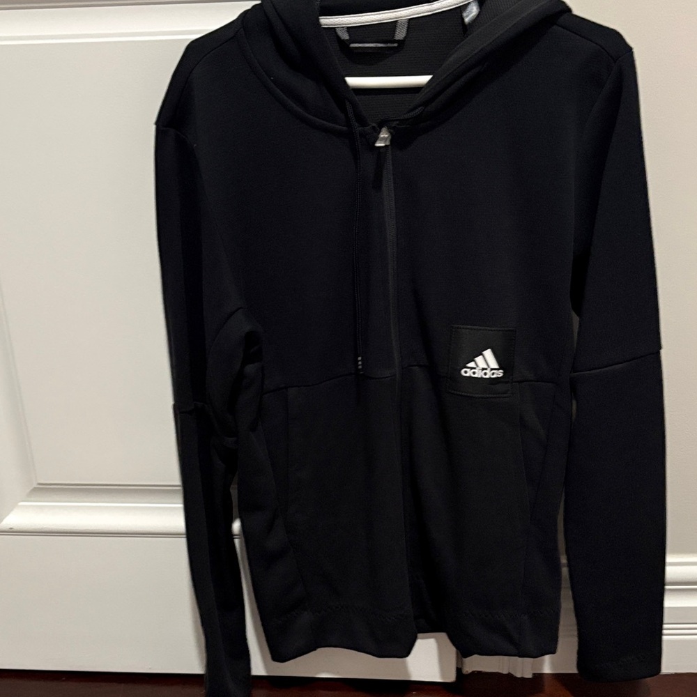 Adidas Men's Black Zip Hoodie SZ S. NWT